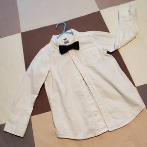 Old Navy's White Long Sleeve Polo Shirt for Boy's (Size 5)